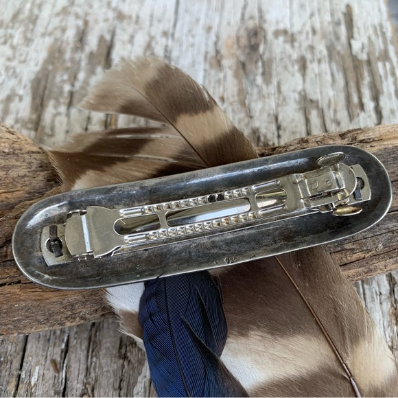 Sterling Silver Native Southwest Barrette - Picture 3 of 8
